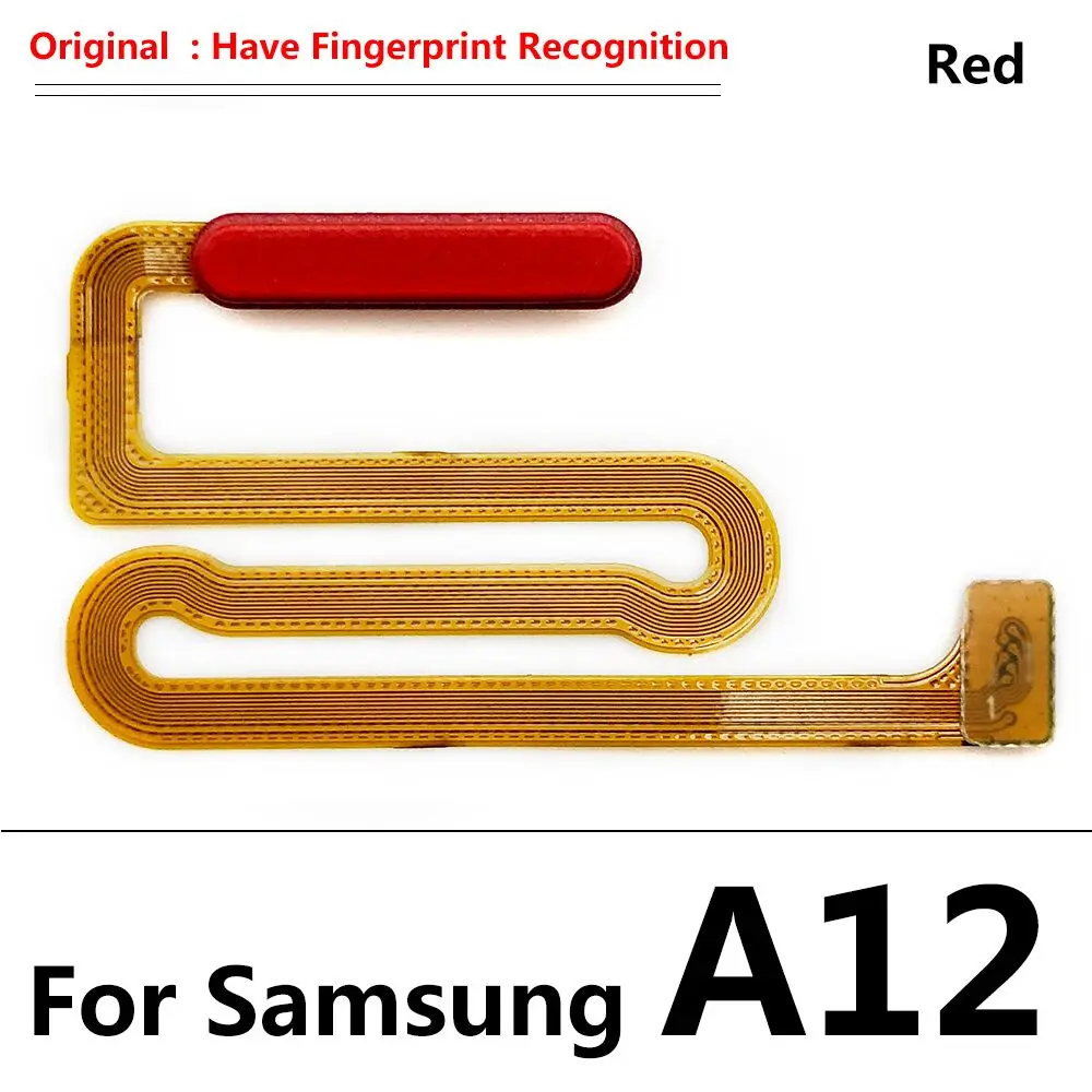 10pcslot mobile phone home button fingerprint touch id sensor flex cable ribbon replacement parts for samsung galaxy a12 a125f free global shipping