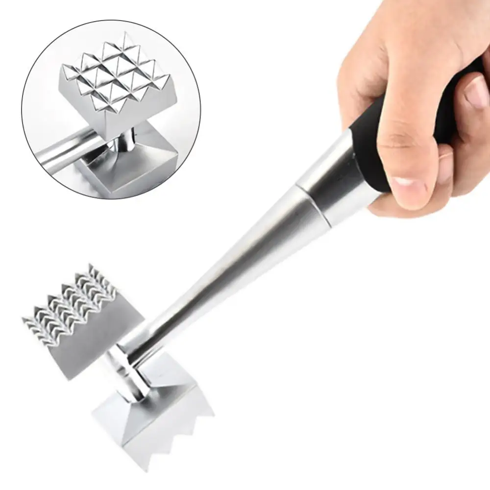 

Stainless steel zinc alloy meat hammer kitchen tool double-sided knocking meat hammer convenient creative loose meat hammer