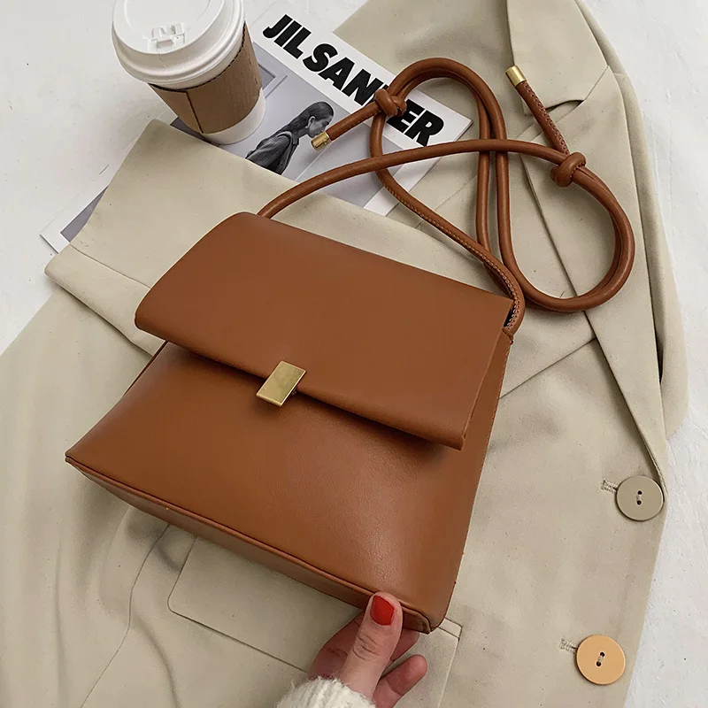 

VeryMe Solid Color Shoulder Bags Women Versatile Simple Crossbody Lady Pack Vintage Top Handle Bags Female Sac Bandouliere Femme