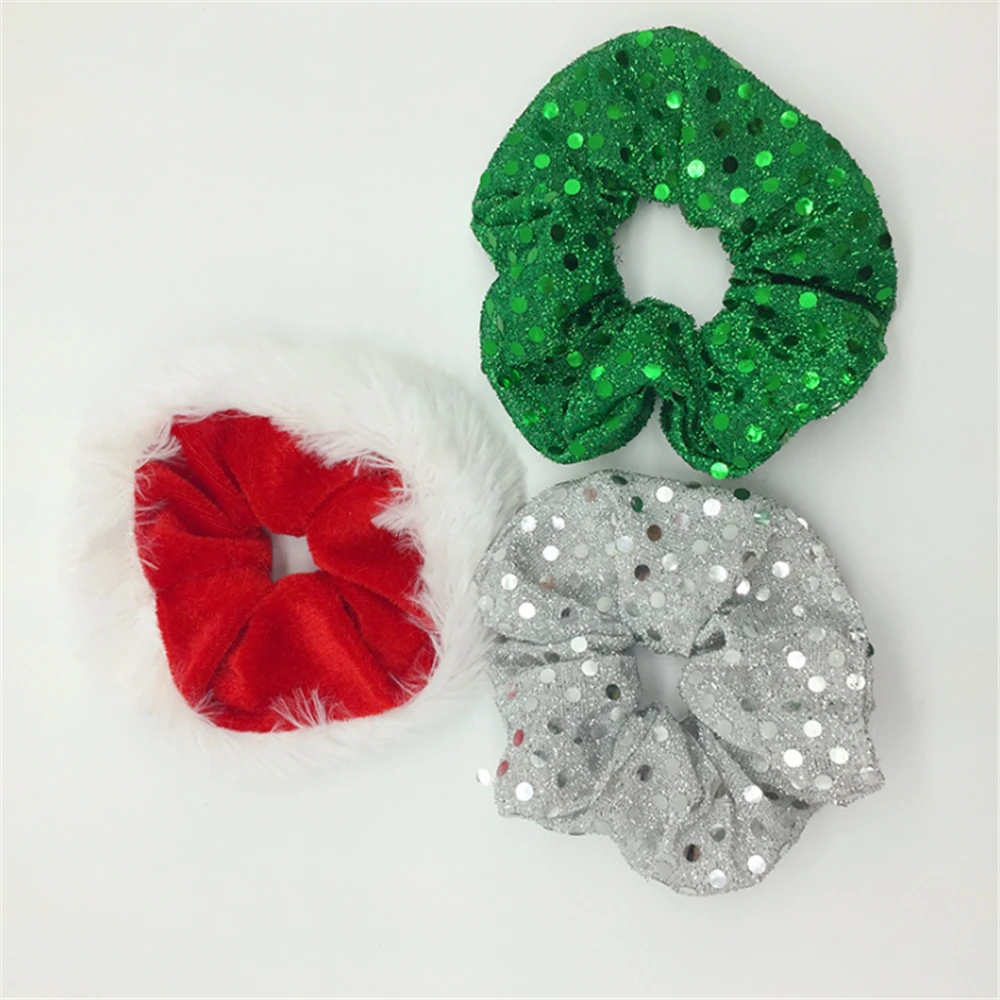 Рождественские резинки для женщин и девочек эластичные резиновые модные
