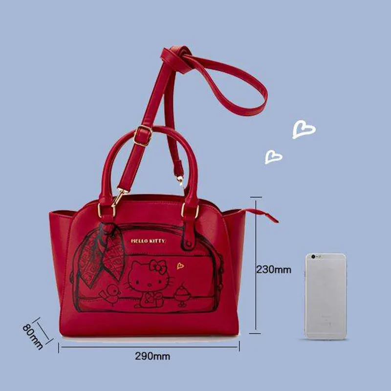 HELLO KITTY новая женская сумка через плечо с мультяшным принтом мессенджер для рук