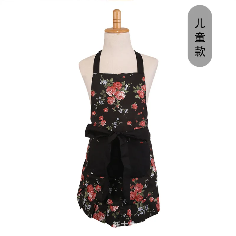 

2021 Cotton printed work clothes chef apron Brief Cleaning cooking aprons