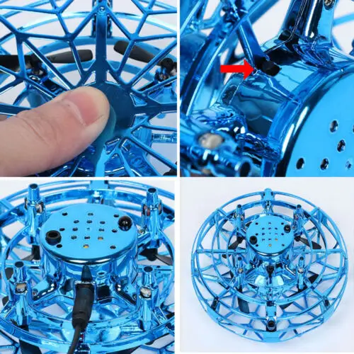 Мини Дрон Quad Индукционная Левитация НЛО детский подарок usb зарядка светодиодный