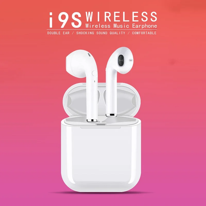 I9s tws беспроводные наушники Мини с Bluetooth Спорт i9 Беспроводные зарядными pods Mic для
