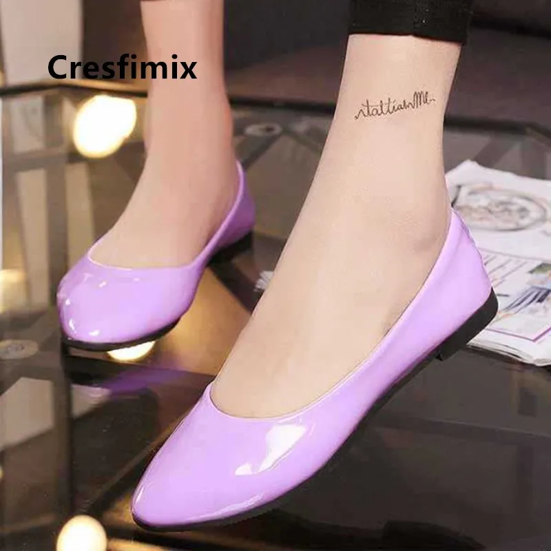 Туфли женские на плоской подошве фиолетовые a5710b | Обувь