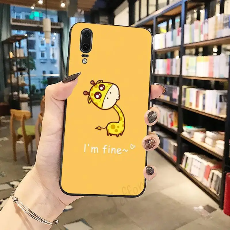 

Giraffe Cute funny Cartoon luxury high quality Phone Case shell For Huawei honor Mate P 10 20 30 40 Pro 10i 9 10 20 8 x Lite