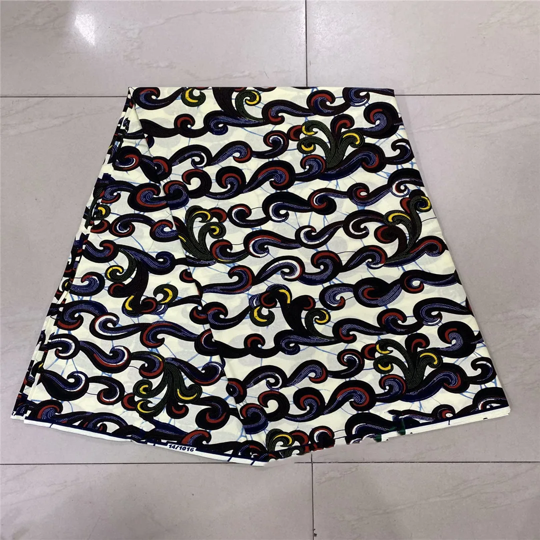 

New Original African Real Wax Prints Fabric High Quality 100% Cotton Soft Material Nigerian Ankara Wax Batik For Sewing Dress
