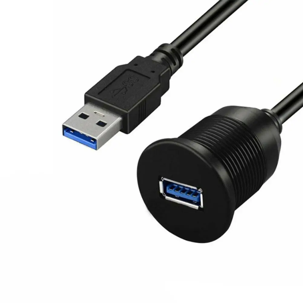 

Data Anti-water line Dual USB 3.0 Extension with Accessories Motorcycle Flush Mount Car For Boat Mount Panel Dashboard Cabl H5P8
