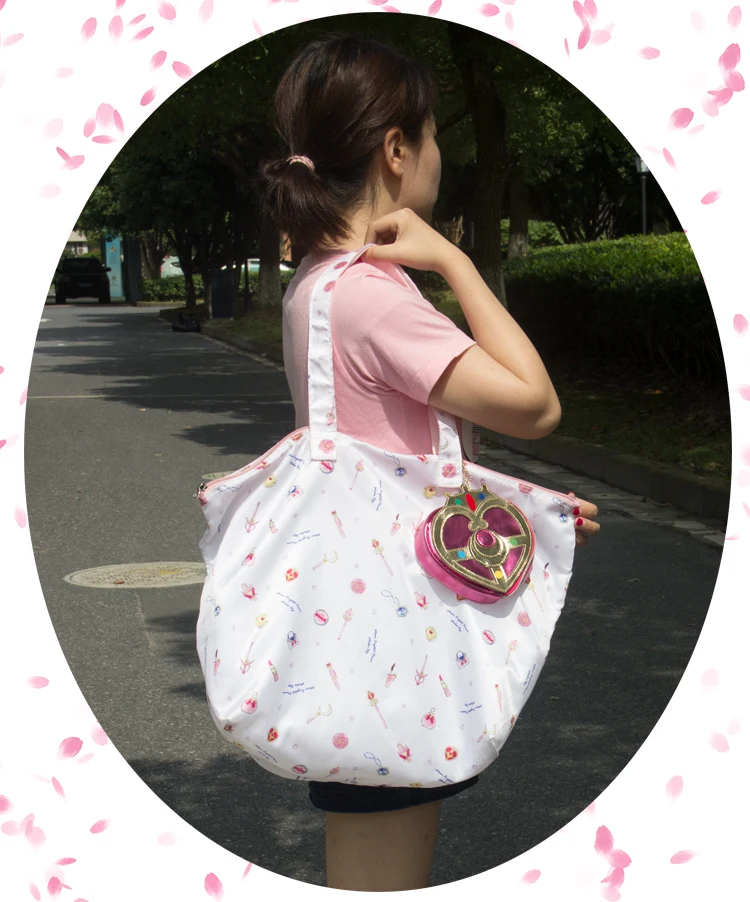 Мультяшная Сумка тоут аниме Сейлор Мун сумка для косплея шоппинга через плечо с