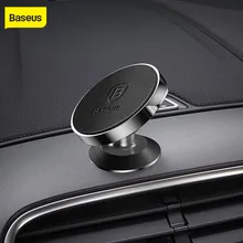 baseus Genuine Leather car phone holder for iPhone X Samsung S9 Universal 360Degree Magnetic Air Outlet holder for phone in car