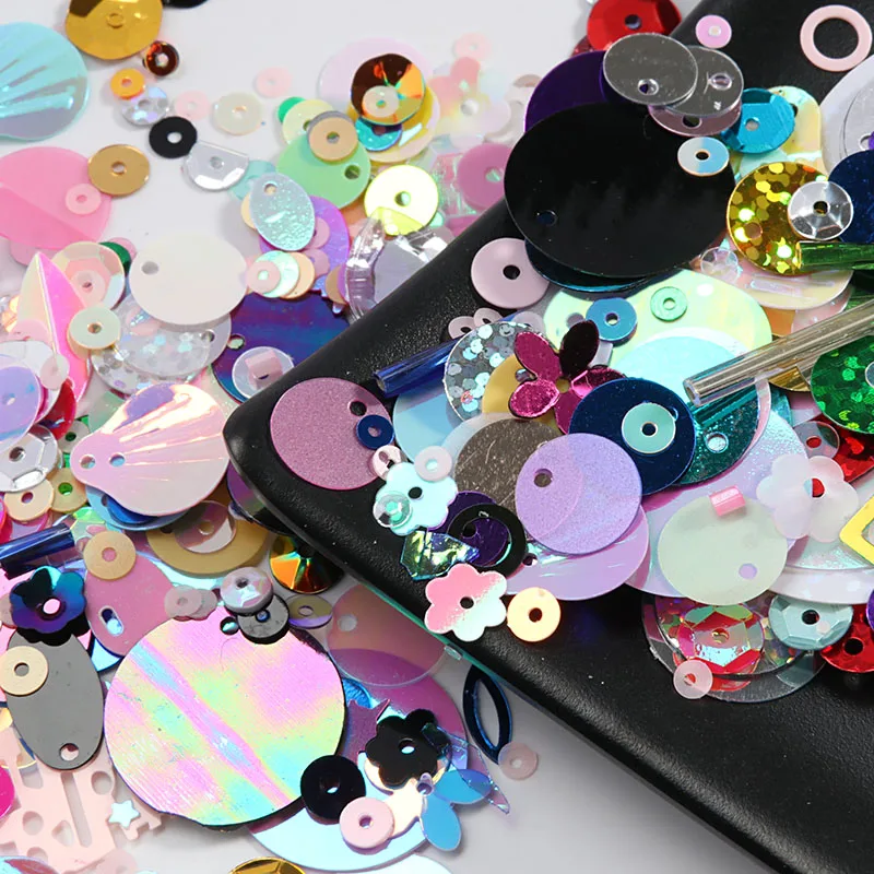 Смешанные блестки цветок круглая жемчужная раковина ручной работы сделай сам