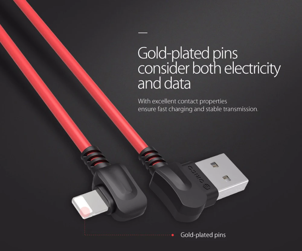 ORICO USB кабель для iPhone X, 8, 7, 6, 5, 6S plus, кабель для быстрой зарядки, зарядное устройство для мобильного телефона, шнур, адаптер, USB кабель для передачи данных