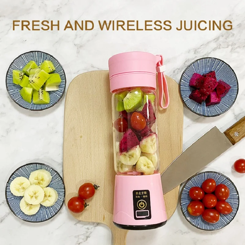 

380ml Juicer Home Travel Electric USB Blender Mixer Mini Orange Juicer Cup Portable Lemon Squeezer Rechargeable Smoothie Maker