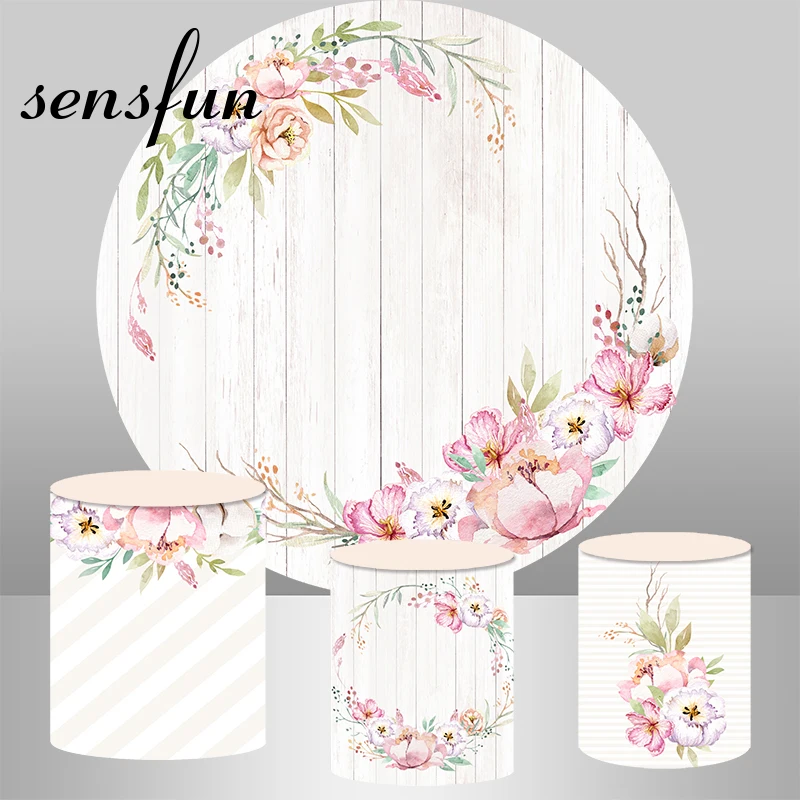 Sensfun цветок дерево круглый фон чехол детский душ новорожденный корма для