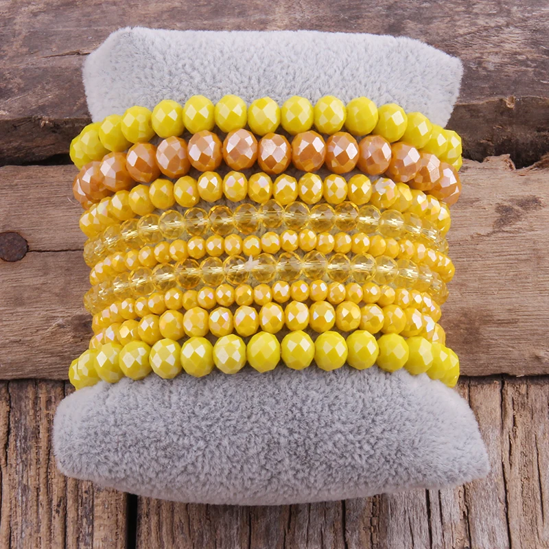 

Модный дизайнерский комплект браслетов MD из бисера, комплект из 9 браслетов из стекла и кристаллов для женщин, ювелирные изделия