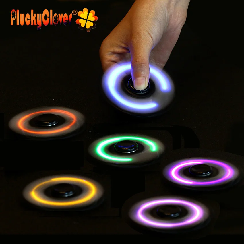 1 подсветка ПК Tri-spinner светится в темноте светодиодный светильник Спиннер EDC ручной Спиннер гироскоп антистресс фокус светящиеся сверкающие игрушки Gyros