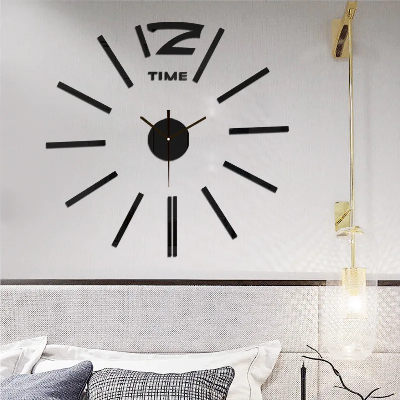 Цифровые настенные мини часы сделай сам бесшумные 3d с наклейками для гостиной