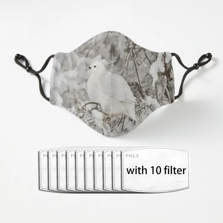 

Ptarmigan Mouth Masks For Women Men Face Cover With Filters Dustproof Reusable Face Cover Mouth-muffle Mascarillas