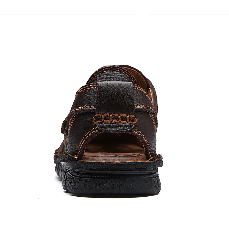 2019 мужские летние удобные сандалии ручной работы мягкая Летняя мужская обувь из