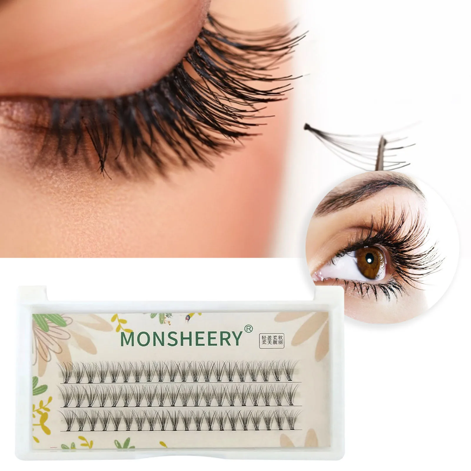 

Professional Makeup Individual Cluster EyeLashes Grafting Fake False Eyelashes Eyelash Extension Individual Eyelash Bunche