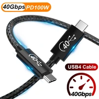 usb 4 cable compatible thunderbolt 3 5k60hz 40gbps cable data transfer 100w 5a fast charging for macbook pro type c usb3 1 cable