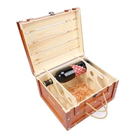 wooden wine box 6 bottles strap crates shell gift home decoration household storage accessories for home organizers box