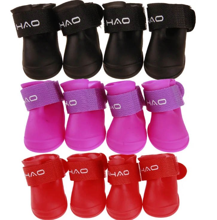 4 шт. резиновые ботинки для собак 7 цветов | Дом и сад
