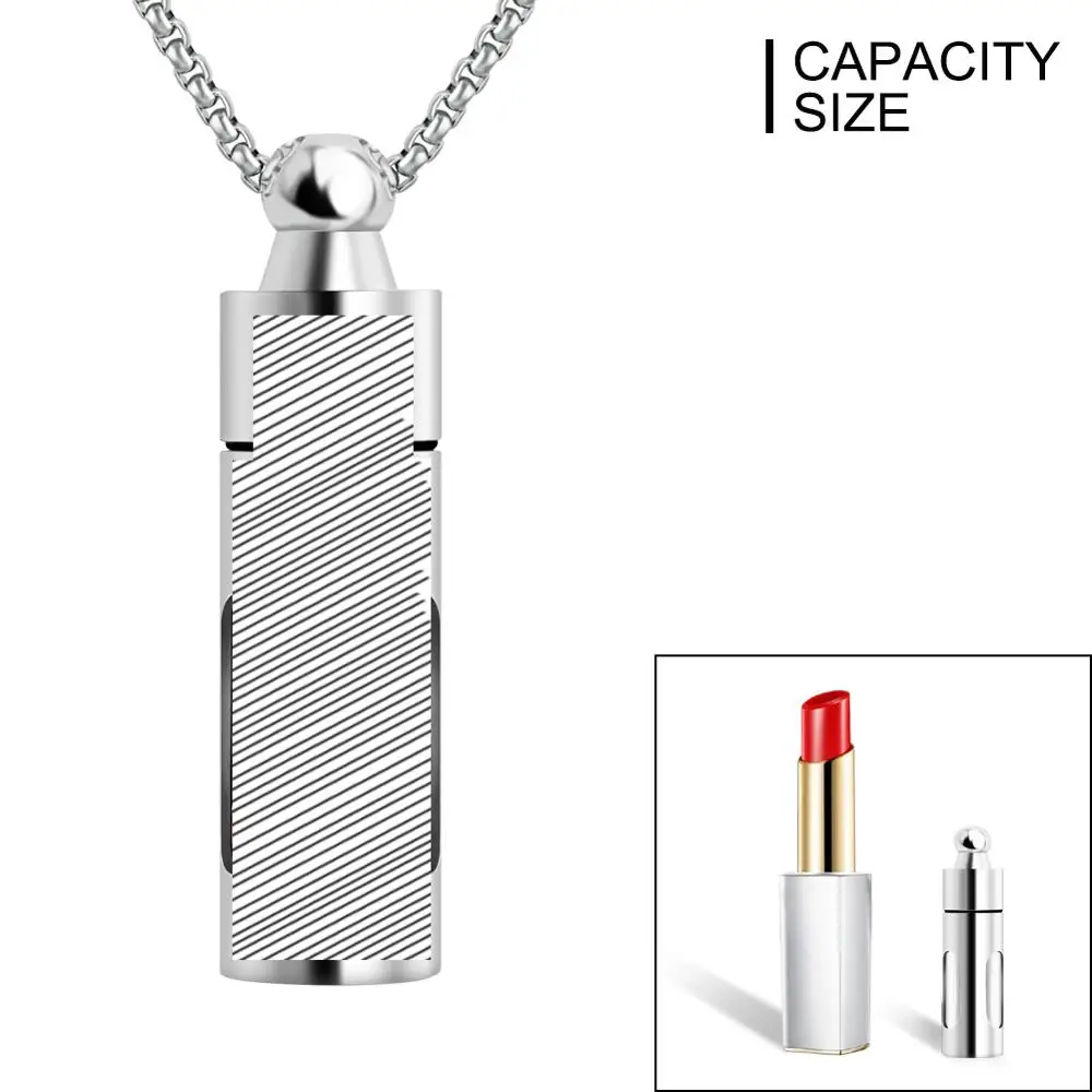 Стеклянное украшение SOITIS цилиндрическая цепочка из нержавеющей стали с