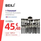 Набор кистей для макияжа BEILI, большая пудра, натуральная растушевка