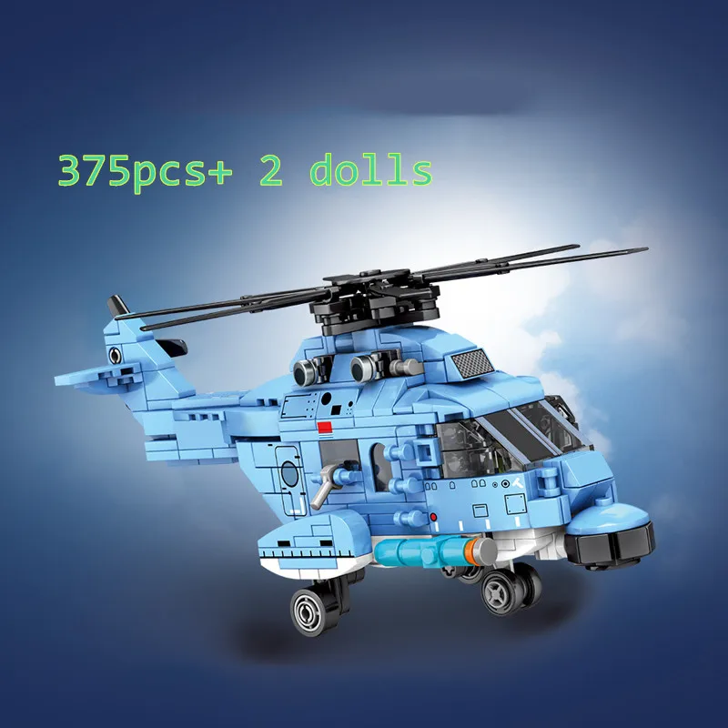 

Military Aviation Series Chinese Carrier Aircraft Building Block Model Figures Flying Shark Flanker-D Fighter Copter Airplane