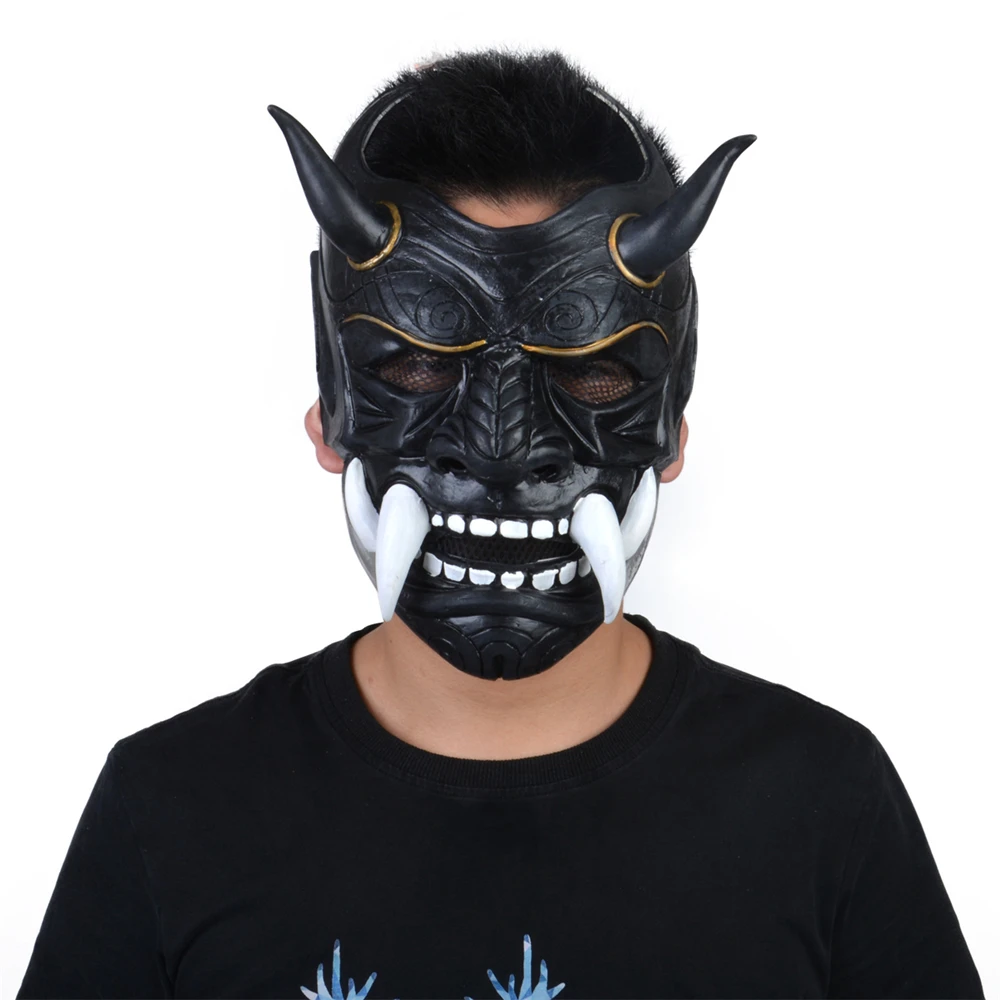 

Japanese Scary Monster Halloween Cosplay Mask Hannya Demon Oni Samurai Noh Kabuki Prajna Devil Masks Prop