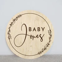 1pcs baby name announcement keepsake personalised baby name pregnancy newborn photo prop room decoration wooden