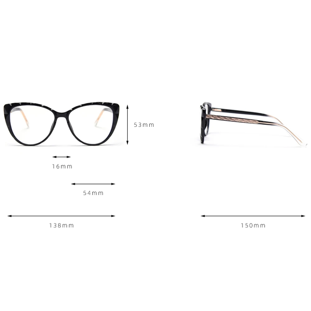 

Peekaboo TR90 frame cat eye glasses female transparent black optical glasses frame women high quality birthday gift items