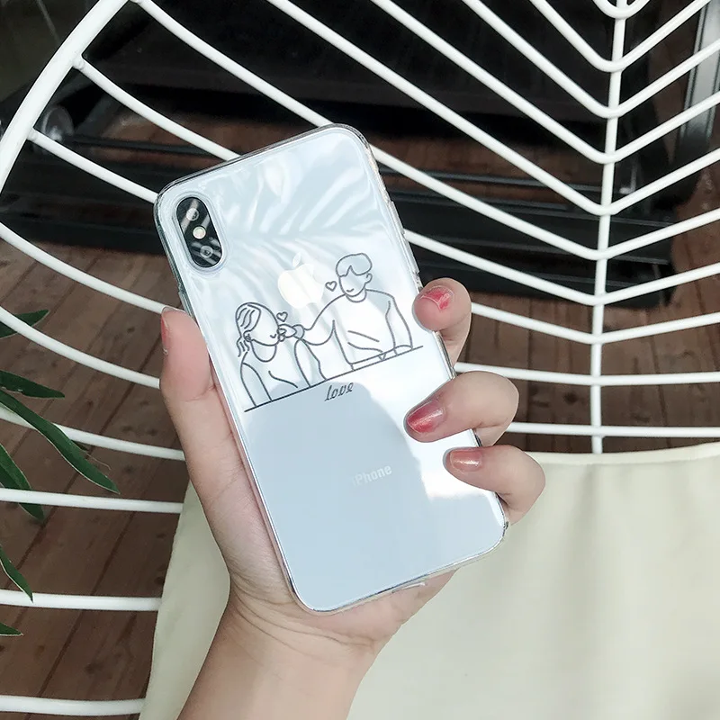 Прозрачный силиконовый чехол для iphone X XR 11 Pro XS MAX 8 7 6 Plus|Бамперы| |