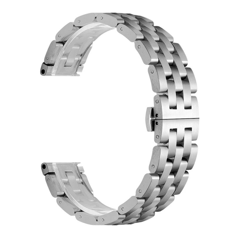 SILVER 20/22 mm Metal Stainless Steel Watch band For Huawei Watch GT 2 Pro Magic Band Smart Watch Replacement Strap for Gear S3 Galaxy - Цвет ремешка: SILVER