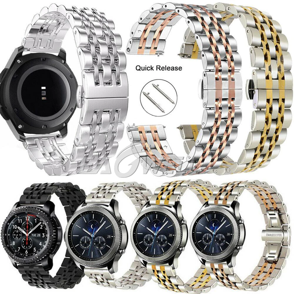 Ремешок из нержавеющей стали для наручных часов браслет Samsung Galaxy Watch 46 мм Huawei 2 Pro