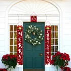 Рождественские украшения для дверей, двойные подвесные флаги для дверей дома, крыльца, товары для украшения на Рождество