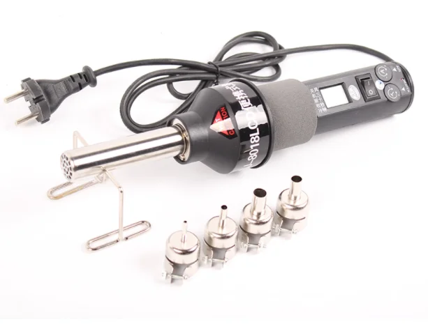 LCD Adjustable Electronic Heat Hot Air Gun Desoldering Soldering Station IC SMD BGA Rework 4 Nozzle 8018LCD | Инструменты
