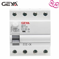 geya gyl9 ac residual current circuit breaker differential breaker safety switch 4p 25a 40a 63a 80a 100a
