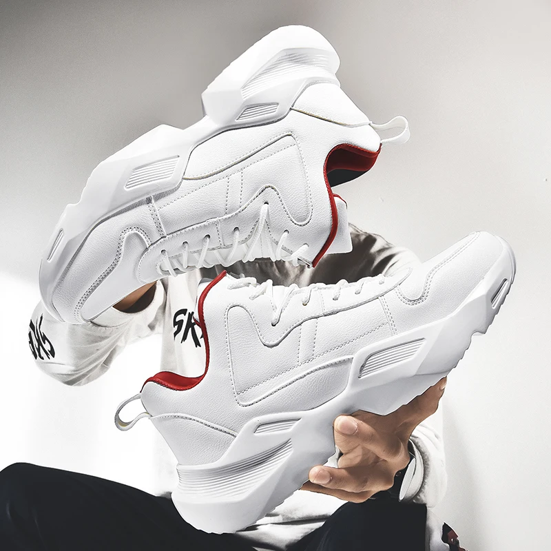 

Casual Shoes Man White Shoes For Men Casual Mens Hot Sale Men's Leather Black Sneakers Spring 2020 Sneaker Leisure Slip On