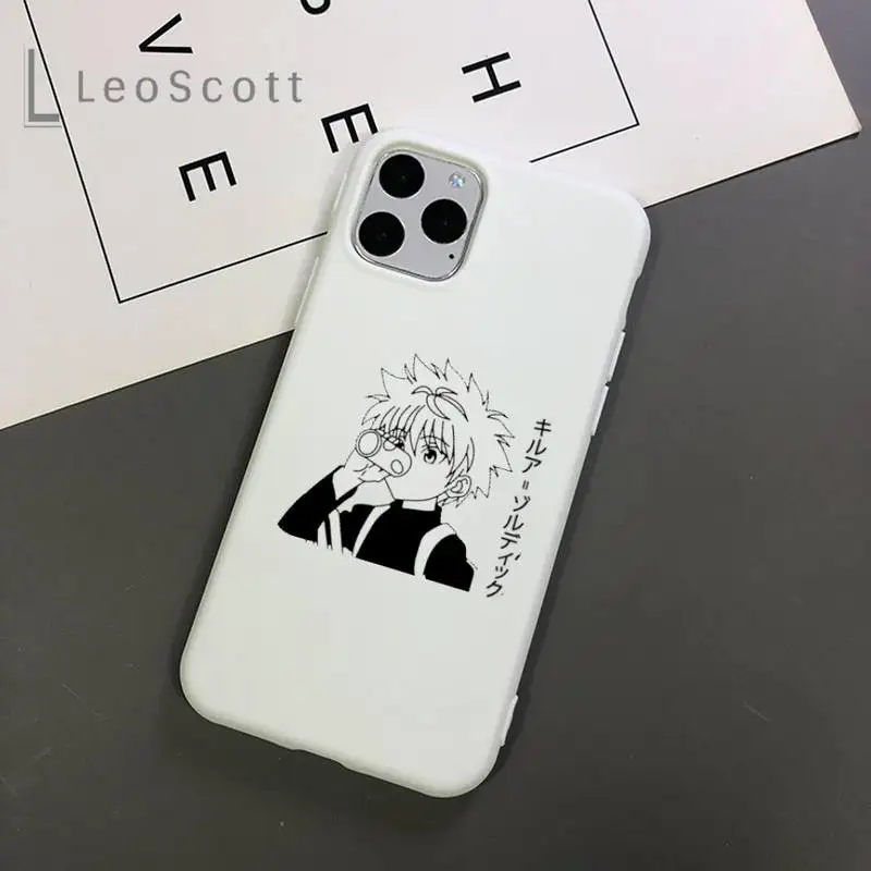 

Hunter X hunter Killua GON anime Phone Case Candy Color for iPhone 11 12 mini pro XS MAX 8 7 6 6S Plus X 5S SE 2020 XR coque