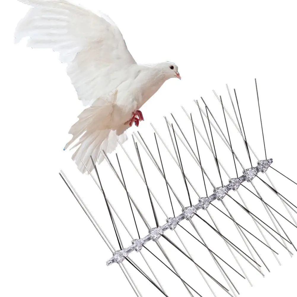 

25cm Stainless Steel Bird Repellent Spikes Eco-friendly Anti Pigeon Nail Bird Deterrent Tool For Pigeons Owl Small Birds Fence