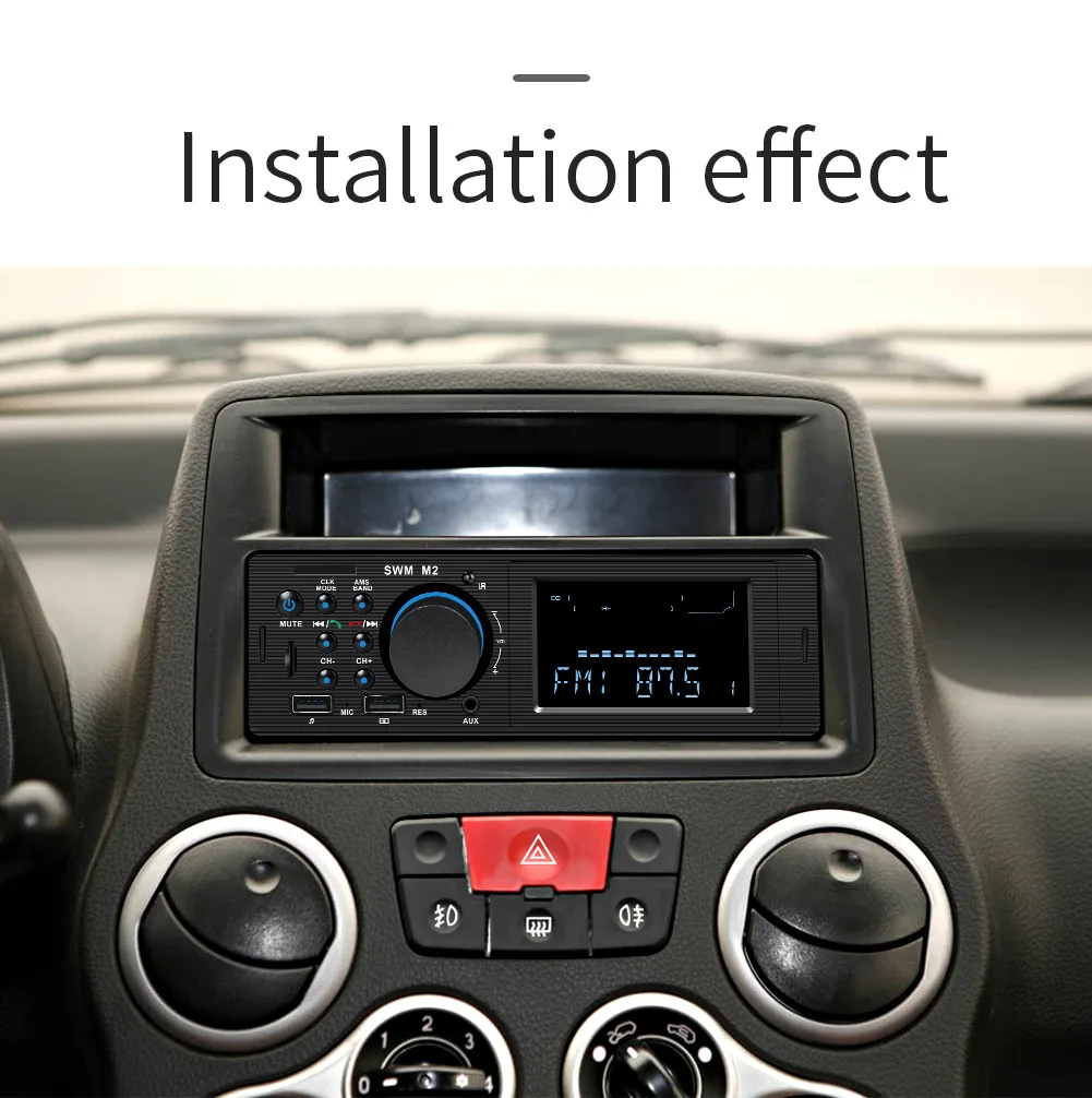 

1din Bluetooth Car Radio MP3 Music Player 12V In-Dash Autoradio FM AUX USB TF Audio Multimedia stereo car subwoofer in
