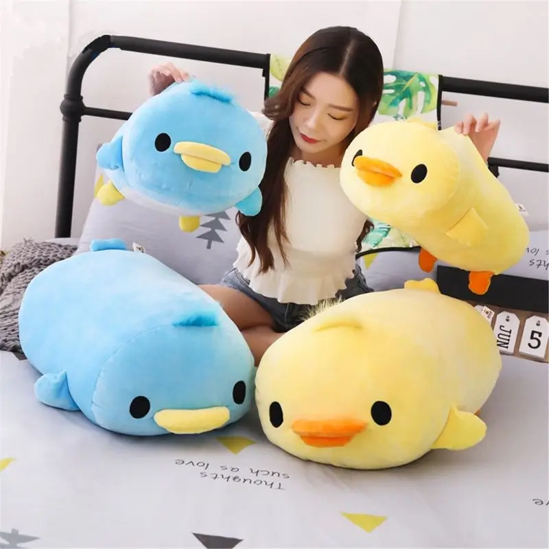 

1pc 40/50cm Stuffed Down Cotton Lying Duck Cute Yellow Duck Plush Toys for Child R7RB