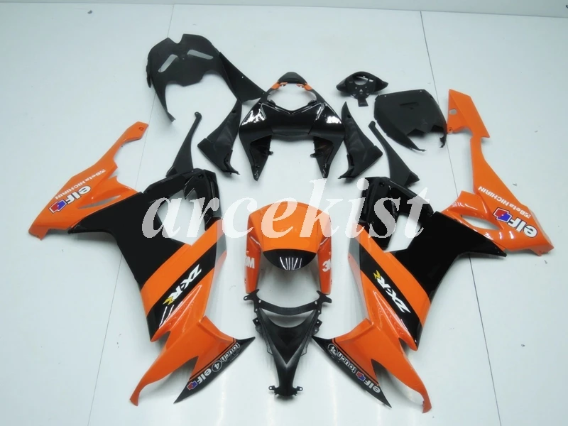 

Новый ABS весь обтекатели комплект подходит для Kawasaki Ninja ZX-10R ZX10R 10R 2008 2009 2010 08 09 10 кузов комплект оранжевого и черного цвета