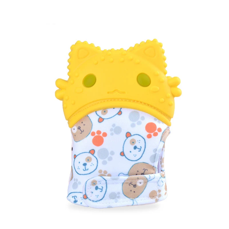 1 шт. Силиконовые Детские Прорезыватели для зубов Мультяшные перчатки безопасный