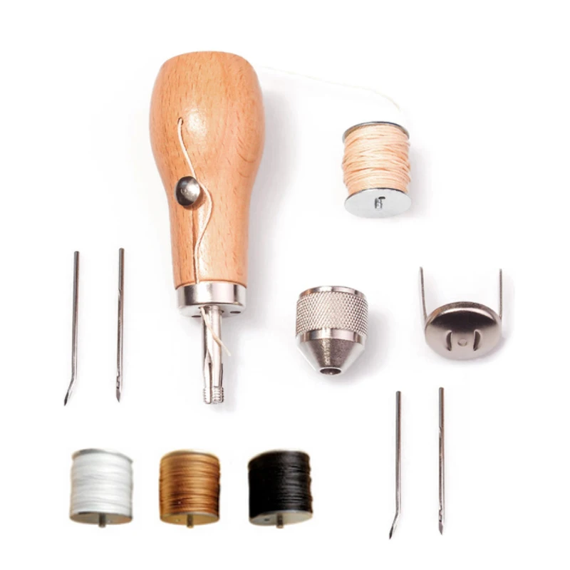 Кожаная швейная машина с вощеной нитью для ручного шитья инструмент кожи краевой