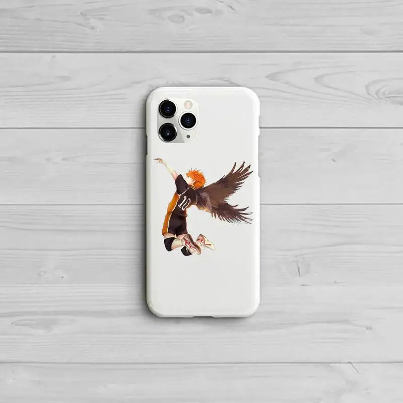 

Haikyuu Hinata attacks Anime Phone Case Candy Color for iPhone 11 12 pro XS MAX 8 7 6 6S Plus X 5S SE 2020 XR