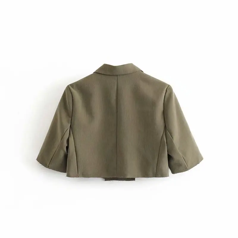 

Blouses Woman 2019 Summer New Short Suit Collar Two Button Short-sleeve Shirt Blouse Women Modis Streetwear