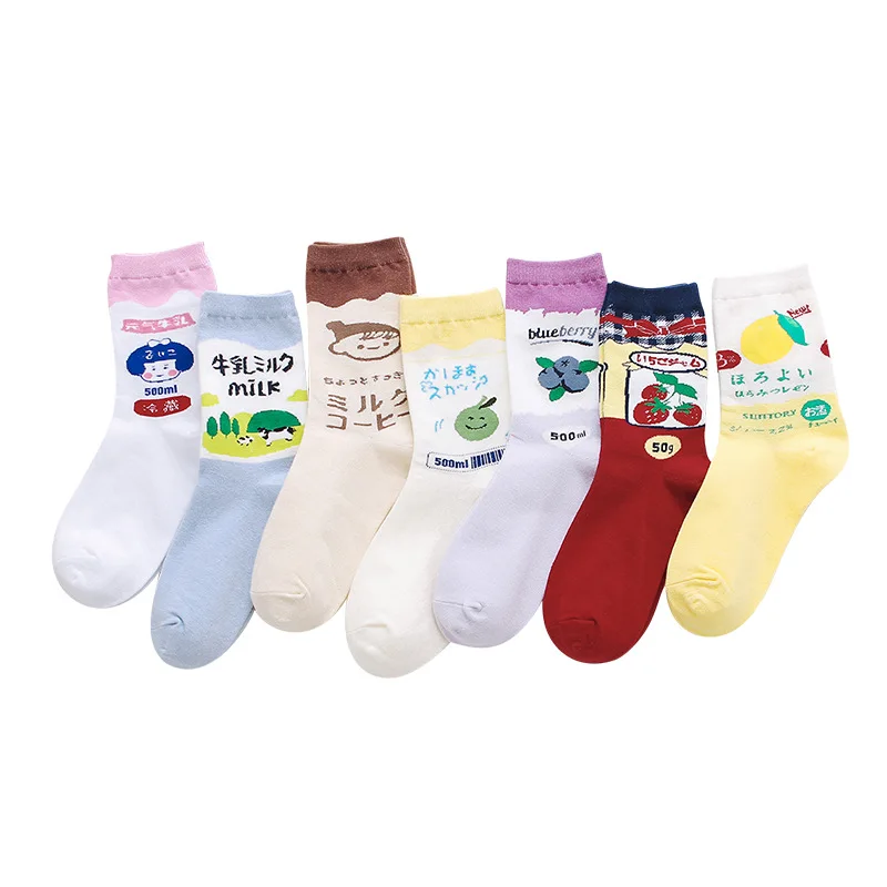 Новые модные женские носки для девочек в стиле Харадзюку милые японском с